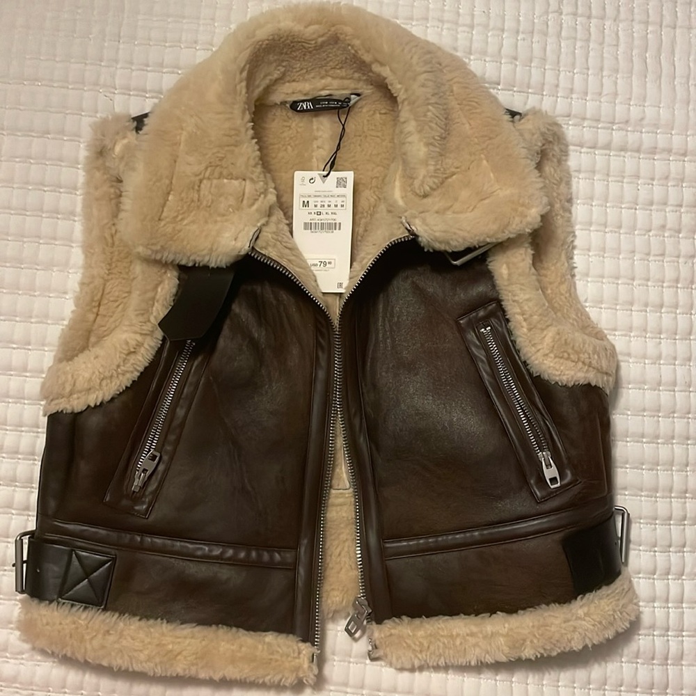 zara fur vest